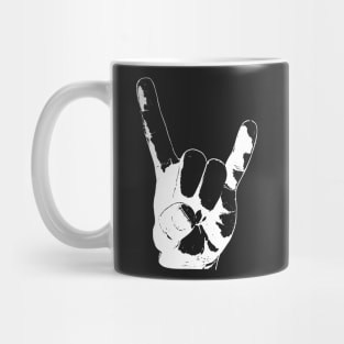 Rock and Roll in white ink Mug